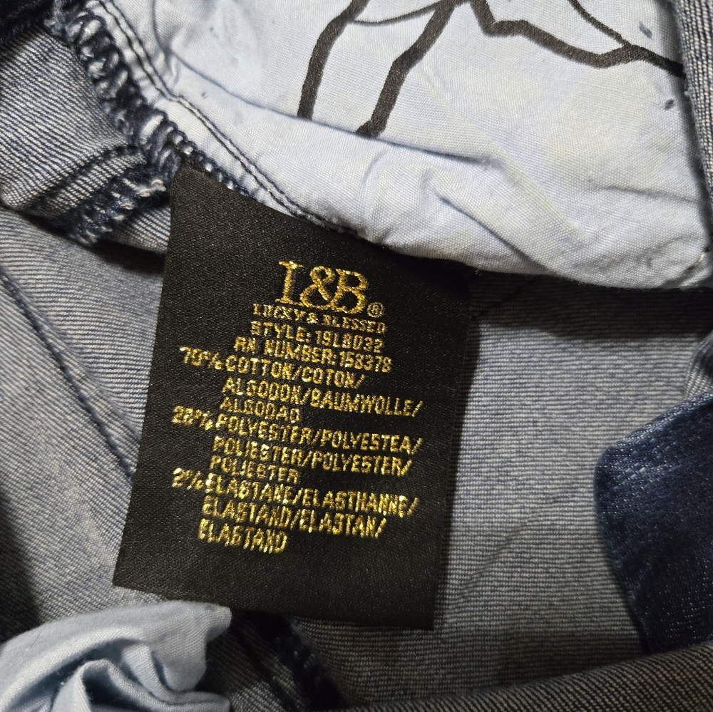 Embroidered Flare Jeans By L & B size 14 Worn Once! - Picture 6 of 12